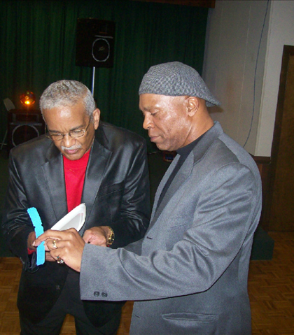 Reggie Williams, picking the money winner in the raffel!