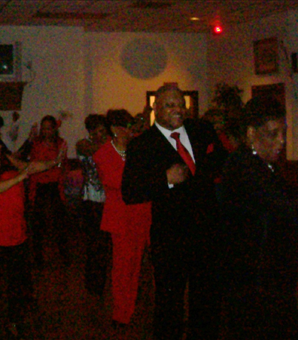 Thaddeus Roberts, leading the Wobble line!