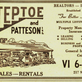 I think that my Dad bought our house from here in September 1955!