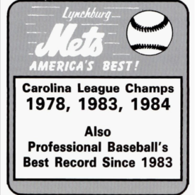 The Lynchburg Mets, now The Hillcats!