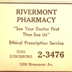 The only drug store at the time in Rivermont!