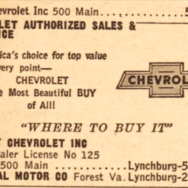 The Chevy dealer used to be across from the Holiday Inn Select downtown!