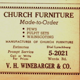 Most church furniture came from here!