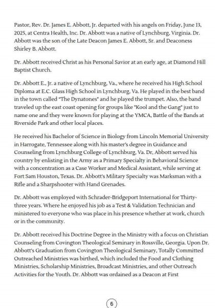 Pastor James E. Abbott Jr.-obituary