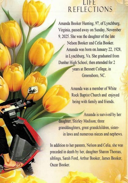 Amanda Booker Hunting-obituary