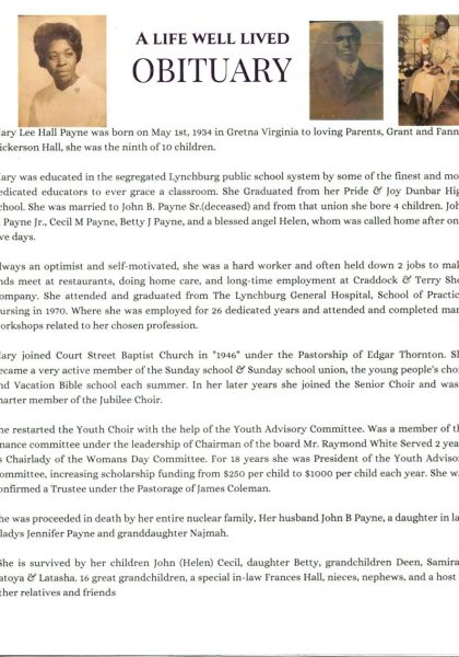 Mary Hall Payne-obituary