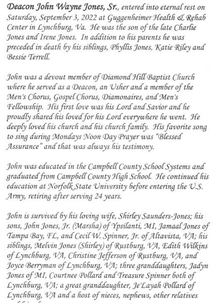 Deacon John Wayne Jones Sr.-obituary
