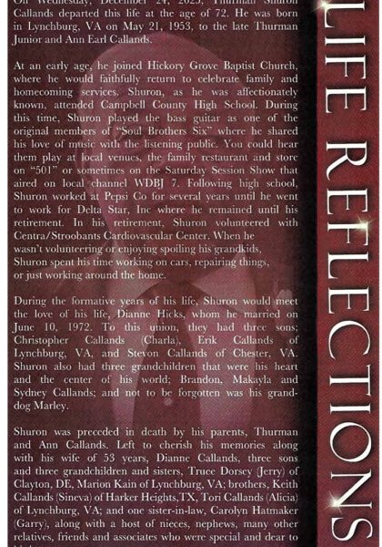 Thurman Shuron Callands-obituary