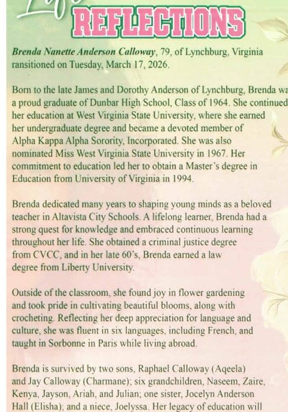 Brenda Nanette Anderson Calloway-obituary