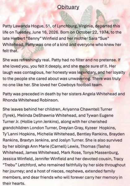 Patty Lawanda Hogue-obituary