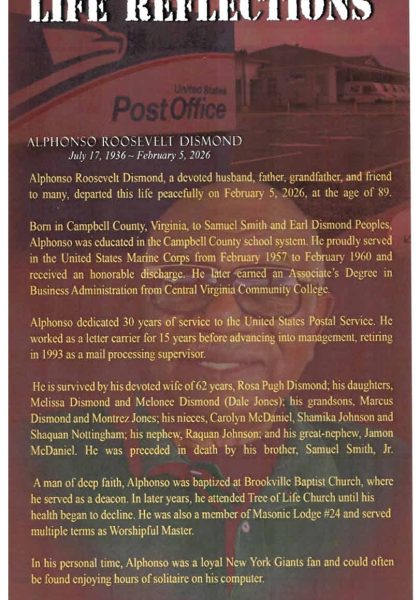 Alphonso Roosevelt Dismond-obituary